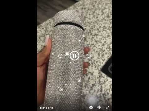 Diamond Crystal Digital Smart Touch Thermometer Tumbler