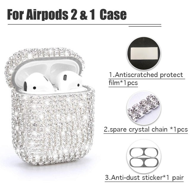 Luxury Rhinestone 3D Diamond Airpods case
