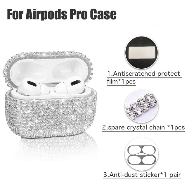 Luxury Rhinestone 3D Diamond Airpods case